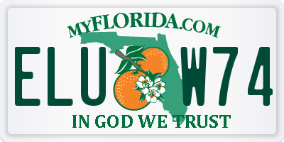 FL license plate ELUW74