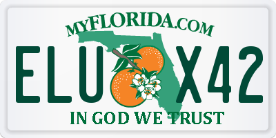 FL license plate ELUX42