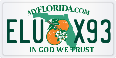FL license plate ELUX93