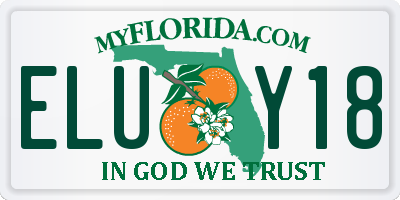 FL license plate ELUY18