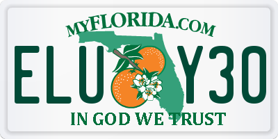 FL license plate ELUY30
