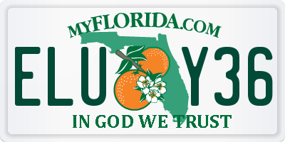 FL license plate ELUY36