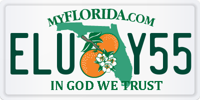 FL license plate ELUY55