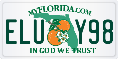 FL license plate ELUY98