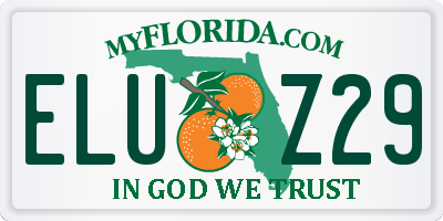 FL license plate ELUZ29