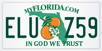 FL license plate ELUZ59