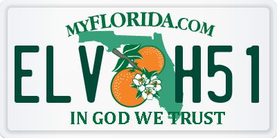FL license plate ELVH51