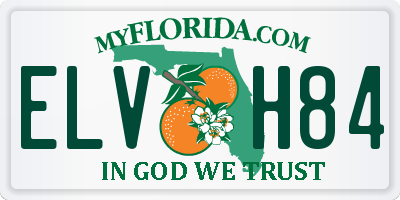 FL license plate ELVH84