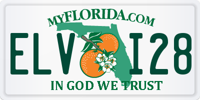 FL license plate ELVI28