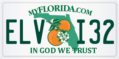 FL license plate ELVI32