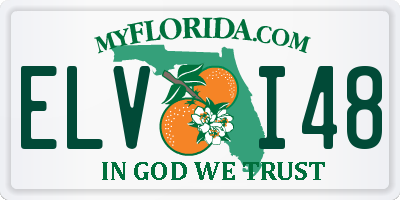 FL license plate ELVI48