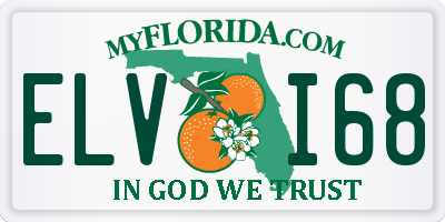 FL license plate ELVI68