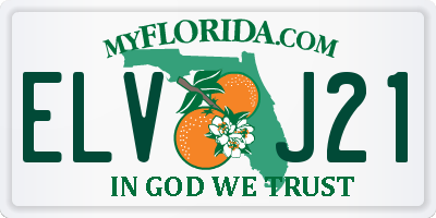 FL license plate ELVJ21