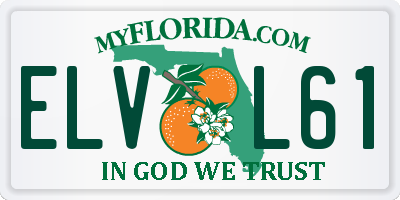 FL license plate ELVL61