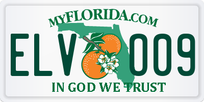 FL license plate ELVO09