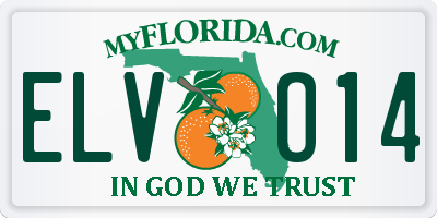 FL license plate ELVO14