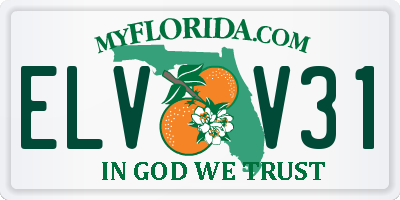FL license plate ELVV31