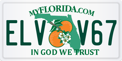 FL license plate ELVV67