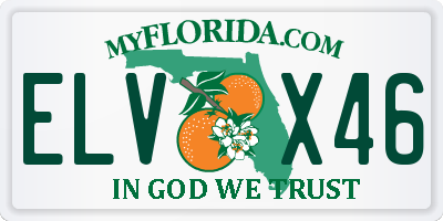 FL license plate ELVX46