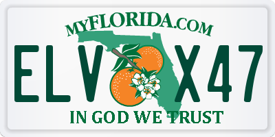 FL license plate ELVX47