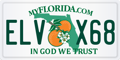 FL license plate ELVX68
