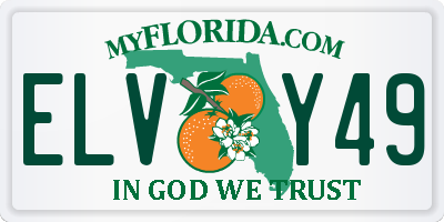FL license plate ELVY49