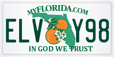 FL license plate ELVY98