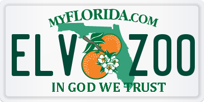 FL license plate ELVZ00