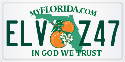 FL license plate ELVZ47