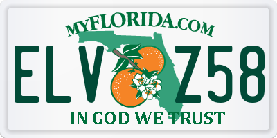 FL license plate ELVZ58