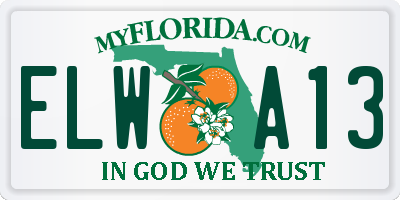 FL license plate ELWA13