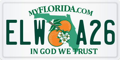 FL license plate ELWA26