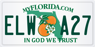 FL license plate ELWA27