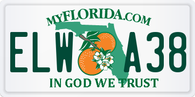 FL license plate ELWA38