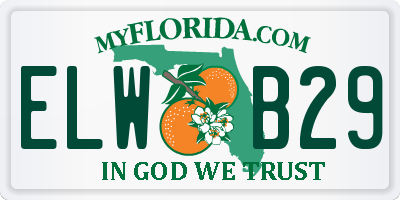 FL license plate ELWB29