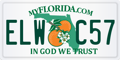 FL license plate ELWC57