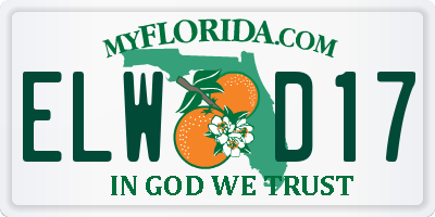 FL license plate ELWD17