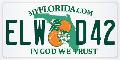 FL license plate ELWD42