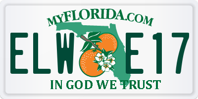 FL license plate ELWE17