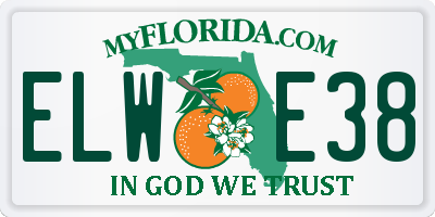 FL license plate ELWE38