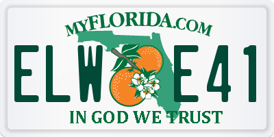 FL license plate ELWE41
