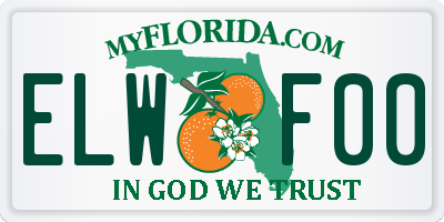 FL license plate ELWF00