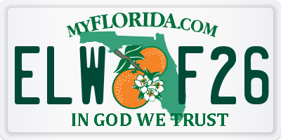 FL license plate ELWF26