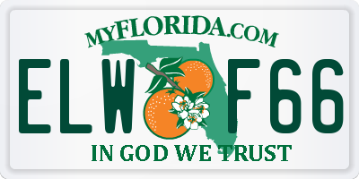 FL license plate ELWF66