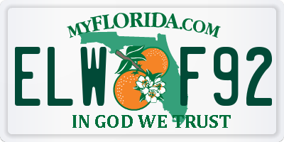 FL license plate ELWF92