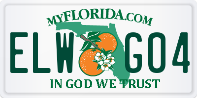 FL license plate ELWG04