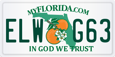 FL license plate ELWG63