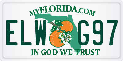 FL license plate ELWG97