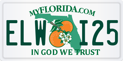 FL license plate ELWI25