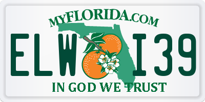 FL license plate ELWI39